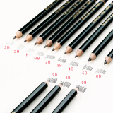 得力（deli）铅笔HB 2H 2B 3B 4B 5B 6B 8B素描绘画铅笔 1B~3H共12支铁盒套装S949