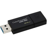 金士顿（Kingston）64GB USB3.0 U盘 DT100G3 黑色 滑...