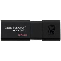 金士顿（Kingston）64GB USB3.0 U盘 DT100G3 黑色 滑...