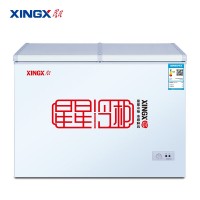 星星（XINGX） 230升 双箱双温冷柜 家用商用冰柜 蝴蝶门玻璃门 冷冻冷藏...