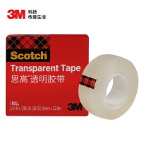 3M 思高 胶带 600高级透明胶带 办公用品 19mm×32.9m 600-C...