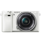 索尼（SONY）Alpha 6000 APS-C画幅微单数码相机 SELP1650+SEL50F18F 双镜头套装 白色（A6000L/α6000）