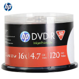 惠普（HP） DVD-R可打印 光盘/刻录盘 空白光盘 16速4.7GB 桶装5...