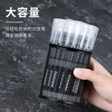 广博(GuangBo)圆形网纹防锈金属笔筒 创意简约桌面收纳 办公用品 WZ/W...