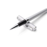 斑马牌（ZEBRA）签字笔 晶灿金属笔杆中性笔 0.5mm子弹头商务礼品笔 C-JJ4 银色杆黑芯