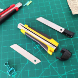 晨光(M&G)文具18mm大号美工刀 裁纸刀自动锁壁纸刀 单个装颜色随机ASS9...