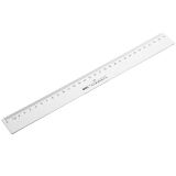 得力（deli） 不锈钢尺/塑料直尺子 测量绘图刻度尺子 办公用品 6230 塑料30cm