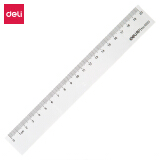 得力(deli)20cm办公通用直尺 测量绘图尺子 办公用品 6220