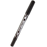 齐心(Comix)速干防水小双头油性物流笔/记号笔 工具 黑色12支装 MK804