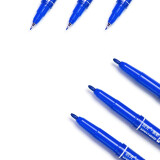 晨光(M&G)文具蓝色小双头细杆记号笔 重点标记笔 12支/盒 XPMV7403