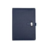 晨好（ch）皮面活页本 笔记本子可换替芯软皮插口带插笔记事本 B5-蓝色35256