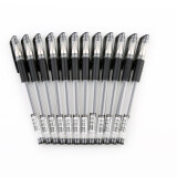 创易中性笔0.5MM碳素笔芯学生文具黑色签字水笔办公用品5009 红色-单支