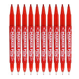 金万年G-933小双头记号笔 10支装 红色