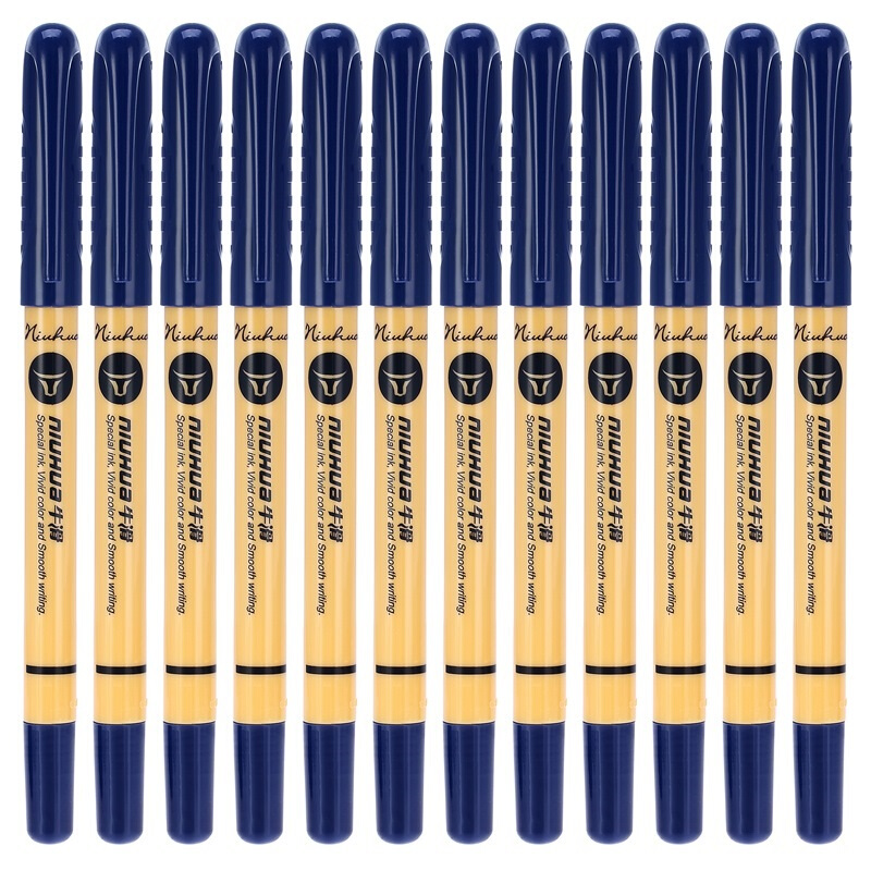 金万年G-3126 中油笔1.0MM牛滑拔帽-蓝色 (12支装) 3126一盒12支装 蓝色