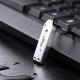 爱国者（aigo）64GB USB2.0 U盘 U268迷你款 银色 金属U盘