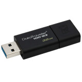 金士顿（Kingston）32GB USB3.0 U盘 DT100G3 黑色 滑...